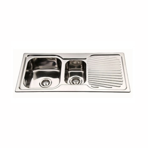 SINKS AND TROUGHS - 980mm 1 and 1/2 Bowl Kitchen Sink