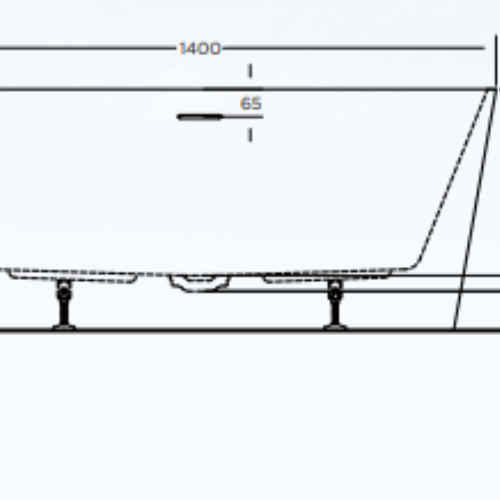 BATHS - ECO Wall Faced Free Standing Bath Tub