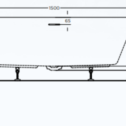 BATHS - ECO Wall Faced Free Standing Bath Tub