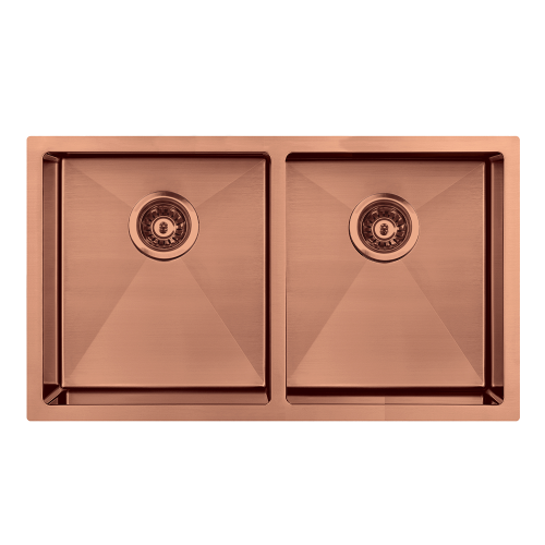 SINKS AND TROUGHS - Atlas Double Square Under Mount Sink