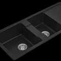 BLACK 1 and 3/4 Bowl Kitchen Sink