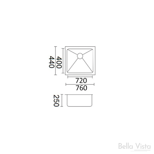 SINKS AND TROUGHS - Stainless Steel Large Single Bowl Sink
