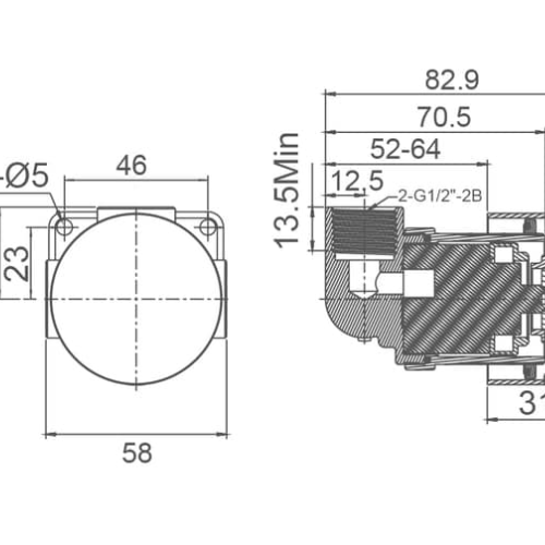 TAPWARE - Vivo Progressive Wall Mixer - Black