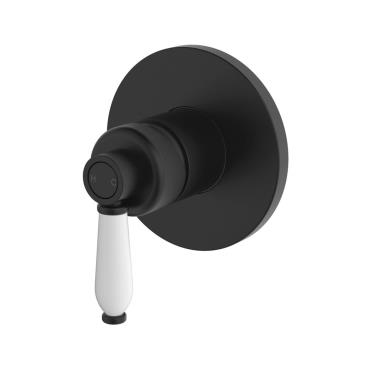 Eleanor Wall Mixer Ceramic Handle - Black (Matt)