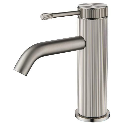 TAPWARE - Mica Fluted Basin Mixer - Brushed Nickel