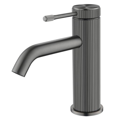 TAPWARE - Mica Fluted Basin Mixer - Gunmetal