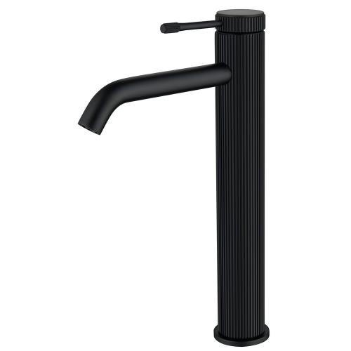 TAPWARE - Mica Fluted Tall Basin Mixer - Black