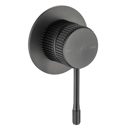 TAPWARE - Mica Fluted Shower Mixer - Gunmetal