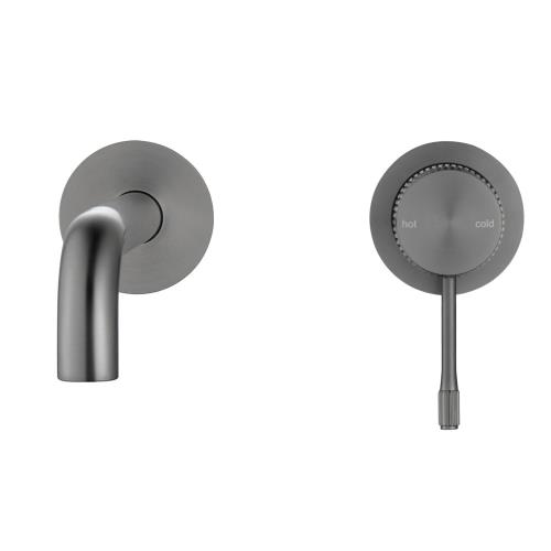 TAPWARE - Mica Fluted Wall-Spout Combo - Gunmetal