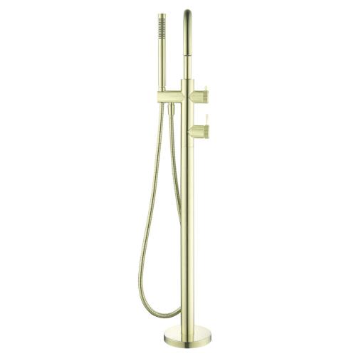 TAPWARE - Mica Fluted Freestanding Bath Mixer with Hand Shower - French Gold