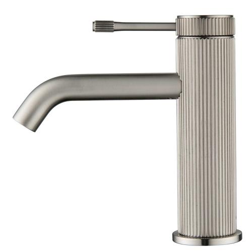 TAPWARE - Mica Fluted Basin Mixer - Brushed Nickel