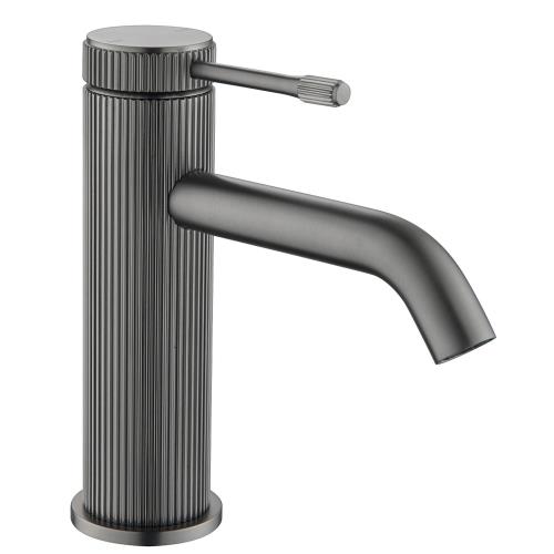 TAPWARE - Mica Fluted Basin Mixer - Gunmetal