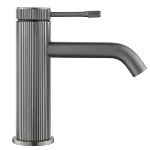 TAPWARE - Mica Fluted Basin Mixer - Gunmetal
