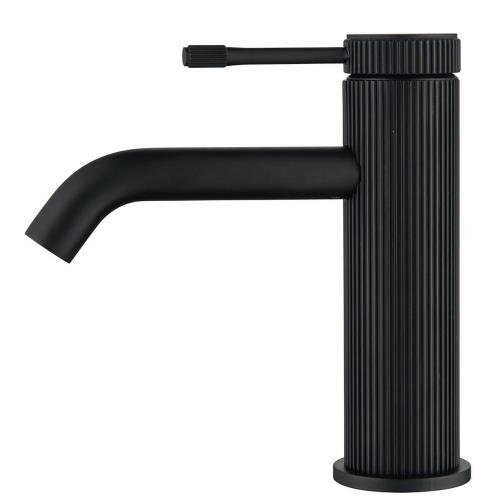 TAPWARE - Mica Fluted Basin Mixer - Black