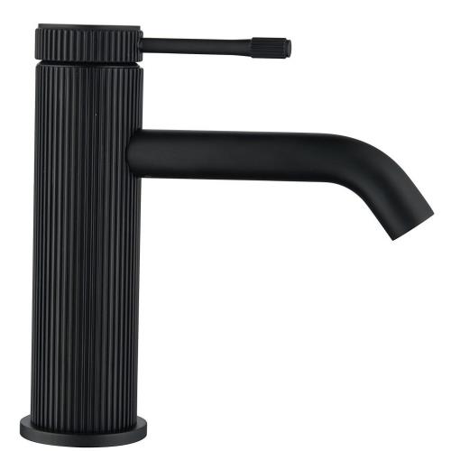 TAPWARE - Mica Fluted Basin Mixer - Black