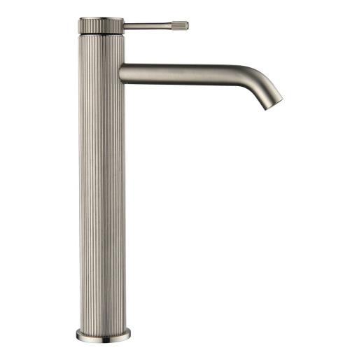 TAPWARE - Mica Fluted Tall Basin Mixer - Brushed Nickel