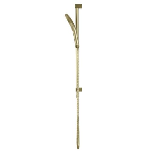 SHOWERS - Mica Fluted Shower Rail - Inbuilt Inlet - French Gold