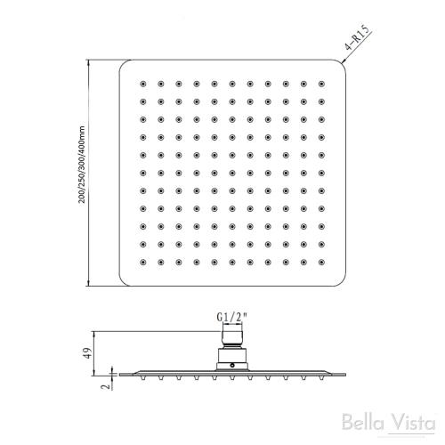 SHOWERS - Cresta Shower Head - Chrome