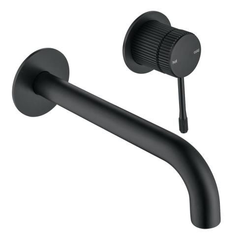 TAPWARE - Mica Fluted Wall-Spout Combo - Black