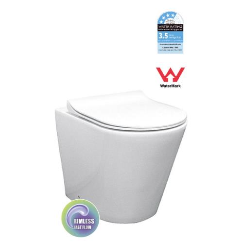 TOILETS - Elegant Floor Pan and R&T In-wall Cistern - 