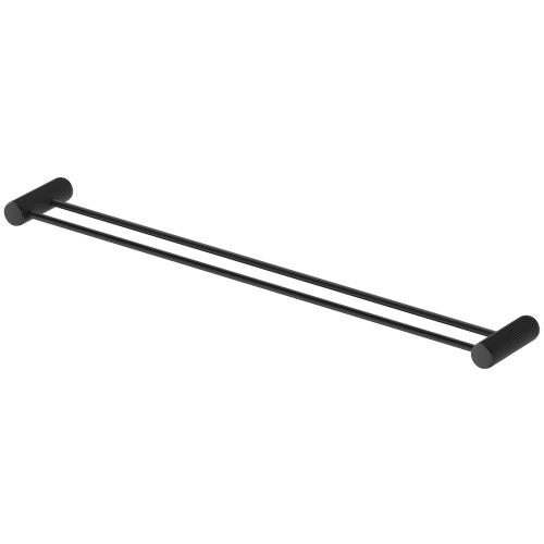 ACCESSORIES - Mica Fluted Double Towel Rail - Black