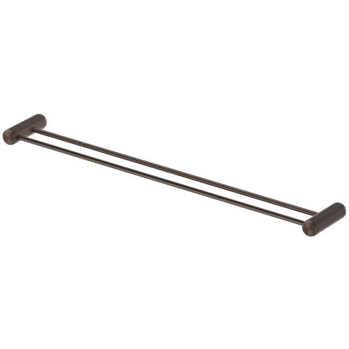 ACCESSORIES - Mica Fluted Double Towel Rail - Dusk Bronze