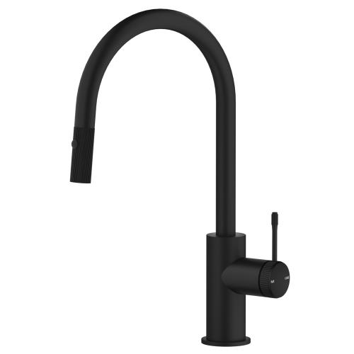 TAPWARE - Mica Fluted Pull-Out Sink Mixer - Black
