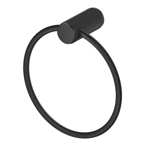 ACCESSORIES - Mica Fluted Towel Ring - Black
