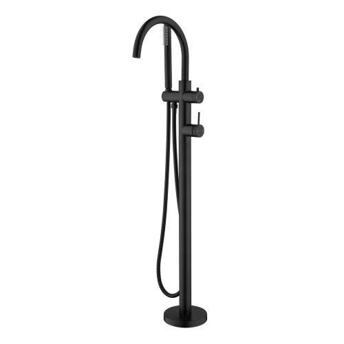TAPWARE - Mica Freestanding Bath Mixer w/ Handshower - Black