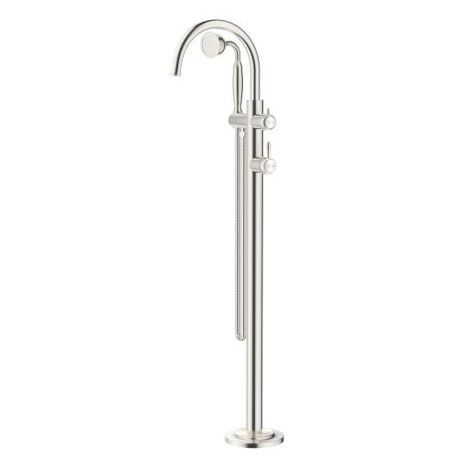 TAPWARE - Mica Heritage Freestanding Bath Mixer with Hand Shower - Brushed Nickel