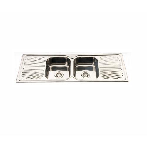 KITCHEN & LAUNDRY - 1380mm Double Bowl Double Drain Kitchen Sink - 