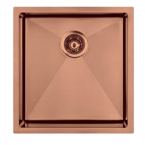 KITCHEN & LAUNDRY - Atlas Single Bowl Sink 450 x 450 - Brushed Copper
