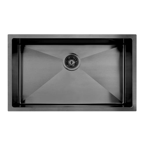 KITCHEN & LAUNDRY - Atlas Single Bowl Under Mount Sink - Gun Metal Grey