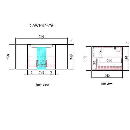 VANITIES - Carita Wall Hung Vanity