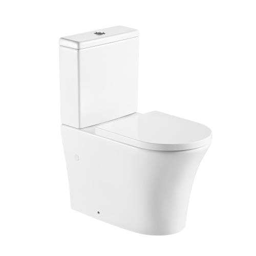 TOILETS - Emilia MK II Rimless Back To Wall Toilet Suite w/ Standard Seat - 