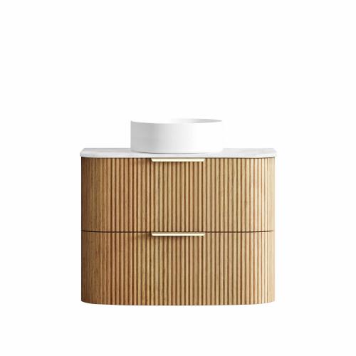 VANITIES - Havana Wall Hung Vanity - Woodland Oak, 750mm