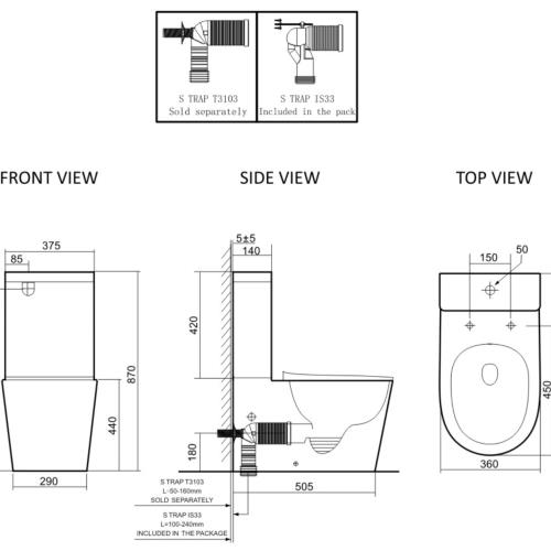 TOILETS - Lafeme Thea Standard Vega Toilet Suite