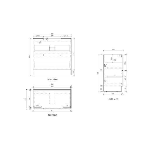 VANITIES - Lovina Floor Vanity w/ Premium Stone Top