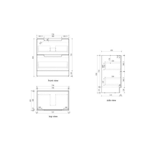 VANITIES - Lovina Floor Vanity w/ Stone Top