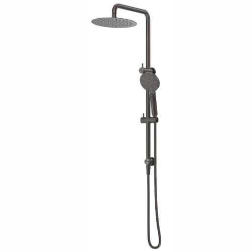 TAPWARE - Mica Double Shower on Rail - Gun Metal Grey