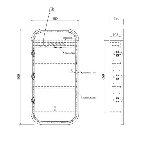 MIRRORS AND CABINETS - Newport LED Shaving Cabinets