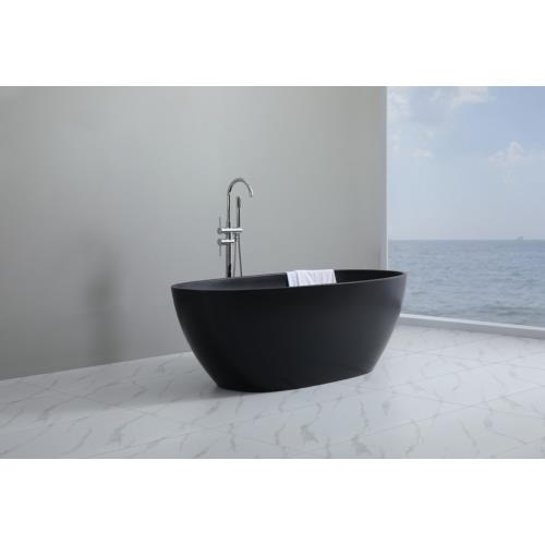 BATHS - STELA Matt Black Free Standing Bath Tub - 