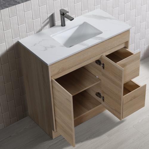 VANITIES - Tobi Floor Vanity w/ Ceramic Top