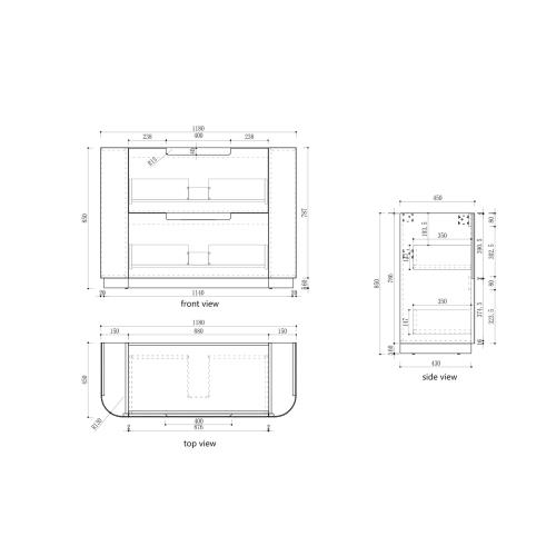 VANITIES - Varcelli Floor Vanity Cabinet Only