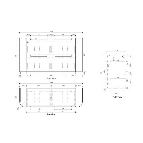 VANITIES - Varcelli Floor Vanity Cabinet Only