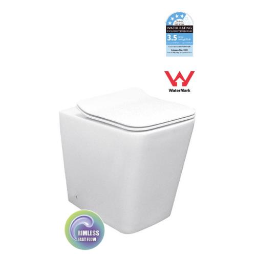 TOILETS - Tony Floor Pan R&T In-wall Cistern - 