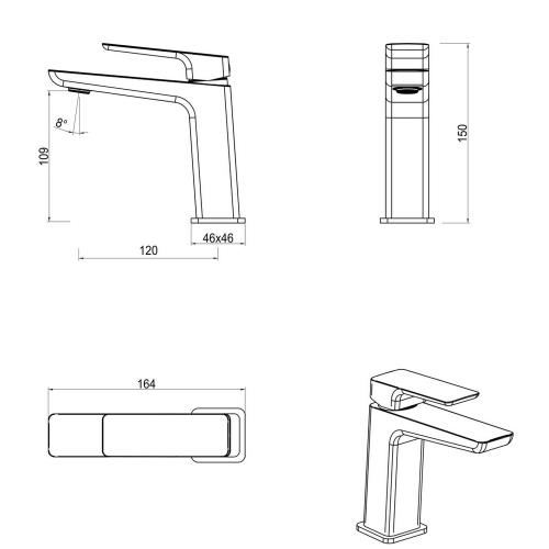 TAPWARE - Tiago Basin Mixer - French Gold